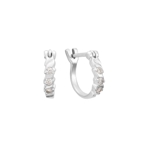 Bông tai bạc nữ Sparkle Hoop