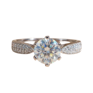 Nhẫn bạc nữ đính đá Moissanite Blue Love