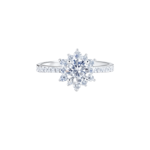 Nhẫn bạc nữ đính đá Moissanite Snowy