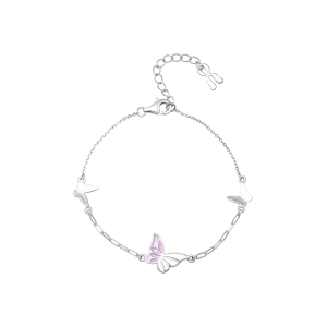 lắc tay bạc nữ rosy wings